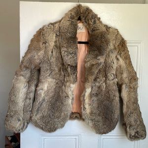 Vintage rabbit fur coat